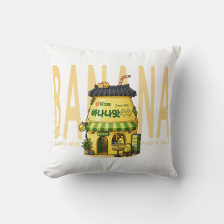 Seoul Banana Milk Cafe Korean Retro Cushion