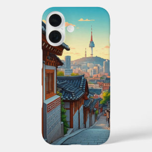 Seoul Bukchon South Korea Sunset iPhone 16 Case