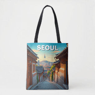 Seoul Bukchon South Korea Sunset Tote Bag