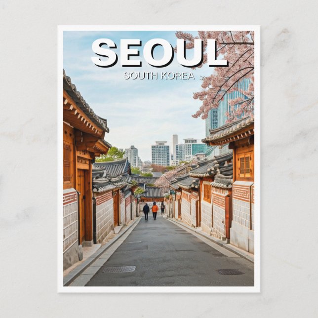 Seoul Bukchon South Korea Travel Postcard (Front)