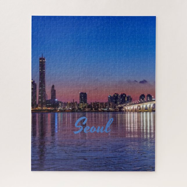 Seoul Capital of South Korea City Skyline Jigsaw Puzzle (Vertical)