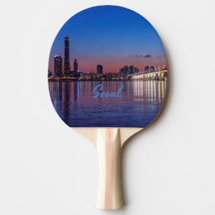 Seoul Capital of South Korea City Skyline Ping Pong Paddle