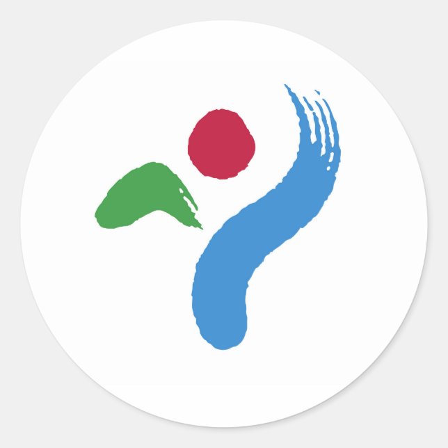 Seoul city flag korea symbol classic round sticker (Front)