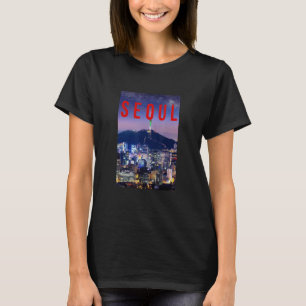 Seoul City South Korea Nightlife City Skyline Nams T-Shirt