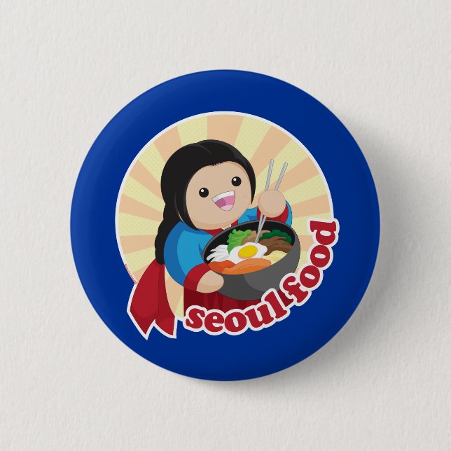 Seoul Food 6 Cm Round Badge (Front)