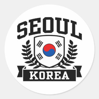 Seoul Korea Classic Round Sticker
