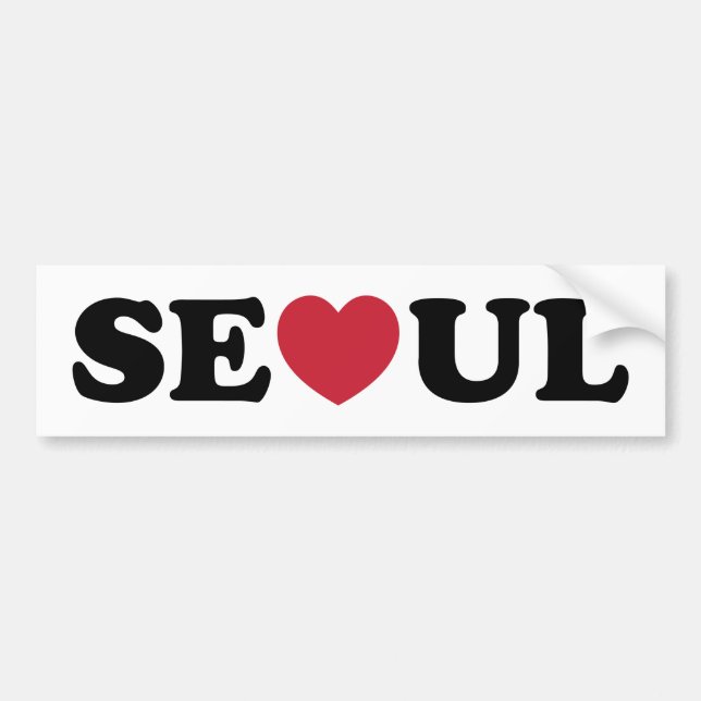 Seoul Love Heart Bumper Sticker (Front)