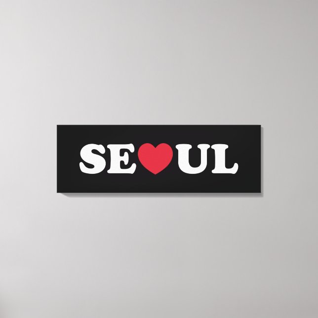 Seoul Love Heart Canvas Print (Front)
