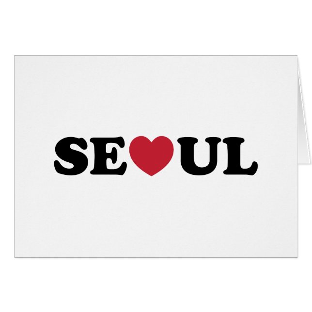 Seoul Love Heart Card (Front Horizontal)