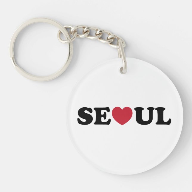 Seoul Love Heart Key Ring (Front)