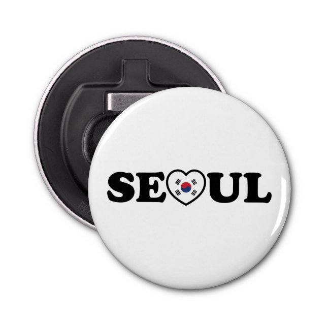 Seoul Love Heart Taegeukgi Flag Bottle Opener (Front)