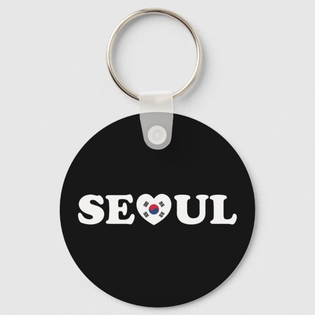 Seoul Love Heart Taegeukgi Flag Key Ring (Front)