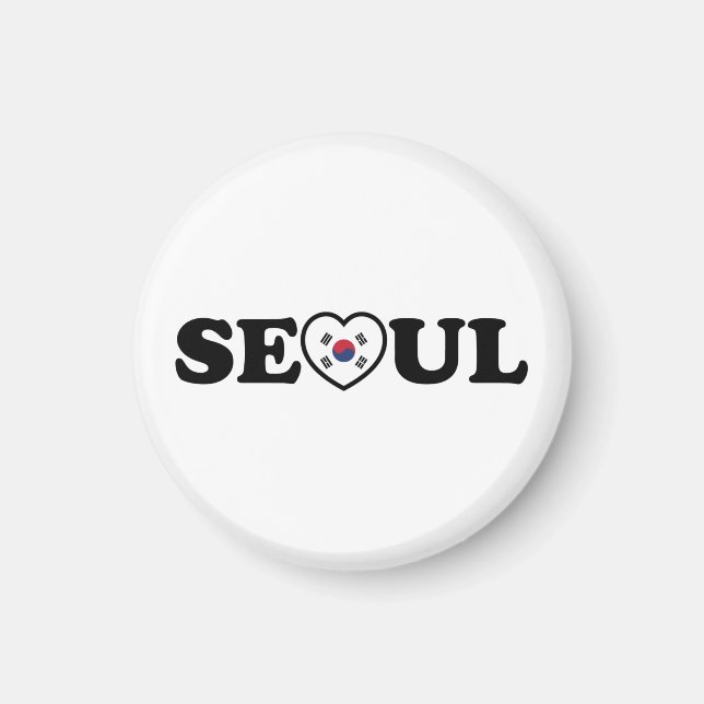 Seoul Love Heart Taegeukgi Flag Magnet (Front)