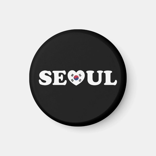 Seoul Love Heart Taegeukgi Flag Magnet (Front)