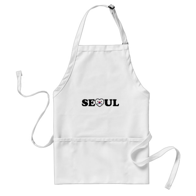 Seoul Love Heart Taegeukgi Flag Standard Apron (Front)