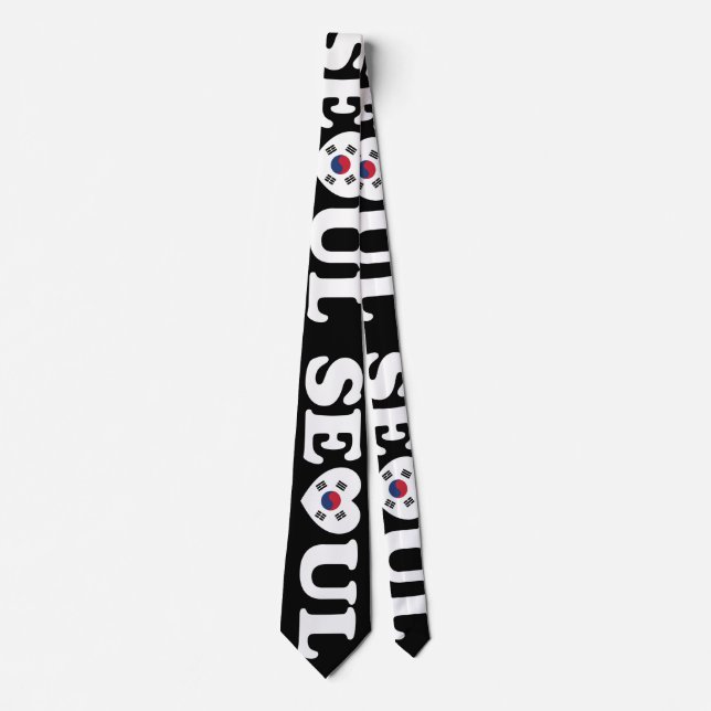 Seoul Love Heart Taegeukgi Flag Tie (Front)