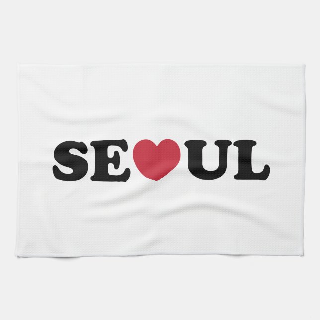 Seoul Love Heart Tea Towel (Horizontal)