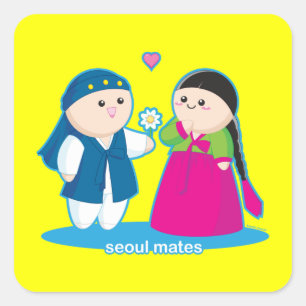 Seoul Mates Square Sticker