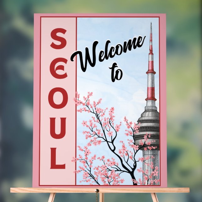 Seoul Namsan Tower Acrylic Sign (Neutral)