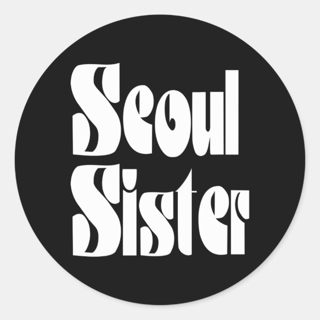 Seoul Sister Classic Round Sticker (Front)