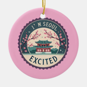 Seoul Sisters Korea Travel Memory Ceramic Ornament