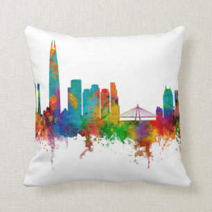 Seoul Skyline South Korea Cushion