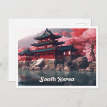 Seoul South Korea Art Vintage Travel Illustration