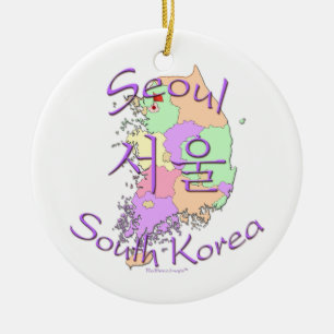 Seoul South Korea Ceramic Tree Decoration