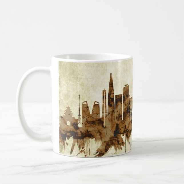 Seoul South Korea Cityscape Coffee Mug (Left)