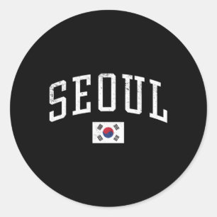 Seoul South Korea Country Flag Vacation Classic Round Sticker