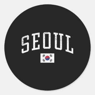 Seoul South Korea Country Flag Vacation Classic Round Sticker