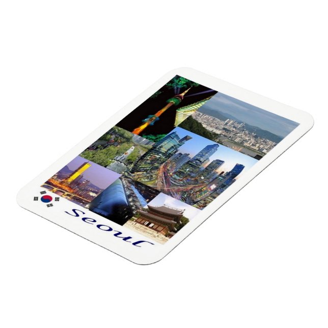 Seoul - South Korea - Mosaic - Magnet (Left Side)