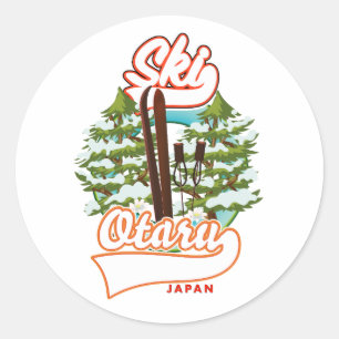 Seoul South Korea Ski logo Coffee Mug Classic Roun Round Sticker