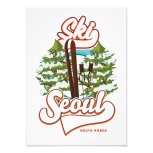 Seoul South Korea Ski logo Photo Print