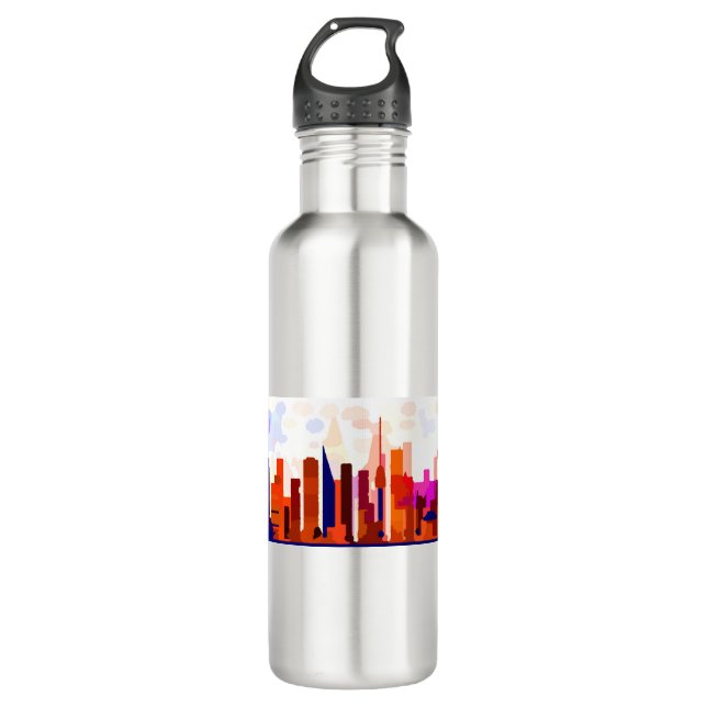 Seoul South Korea Skyline 710 Ml Water Bottle (Front)