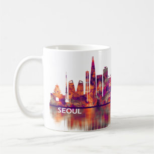 Seoul South Korea Skyline Coffee Mug