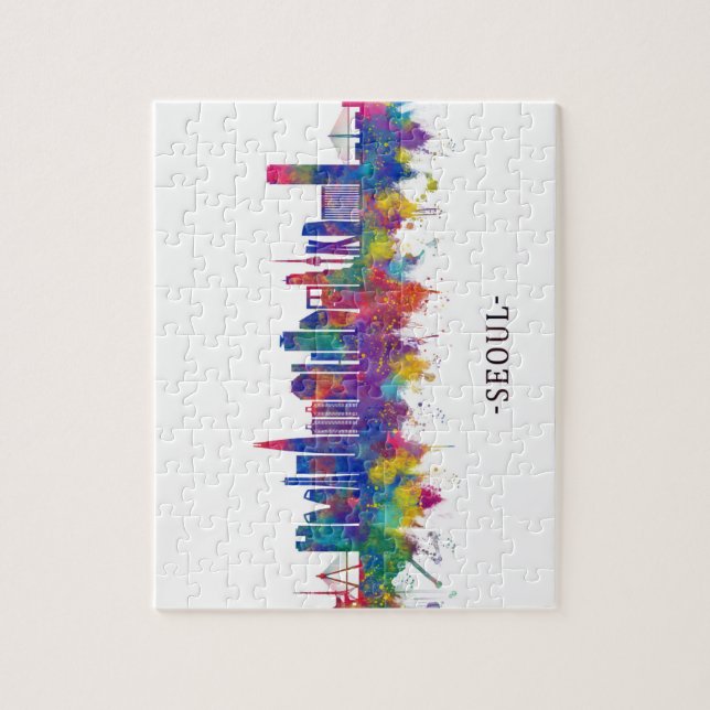 Seoul South Korea Skyline Jigsaw Puzzle (Vertical)