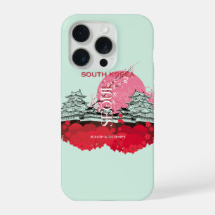 Seoul South Korea Travel Art iPhone 15 Pro Case