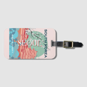 Seoul South Korea Travel Art Luggage Tag