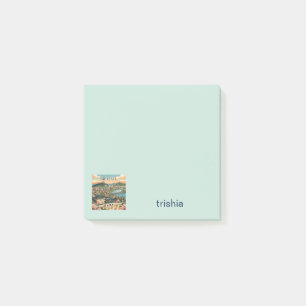 Seoul South Korea Travel Art Vintage Personalise Post-it Notes