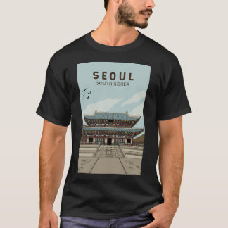 Seoul South Korea Travel Art Vintage T-Shirt