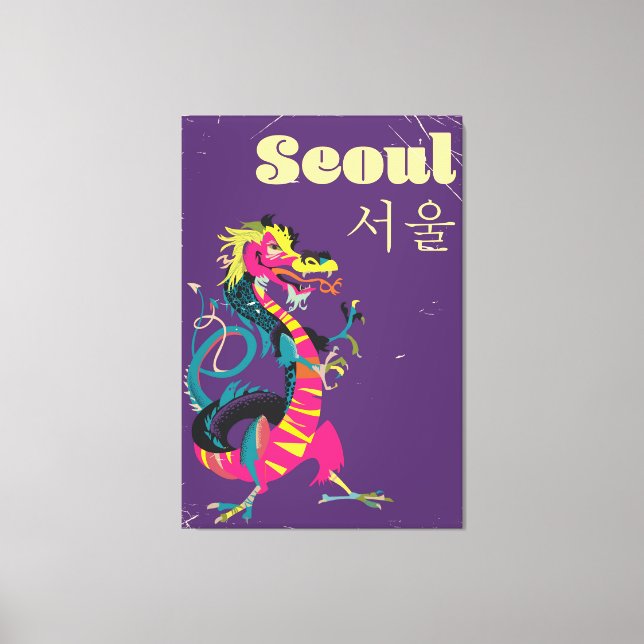 Seoul South Korean travel poster Canvas Print (Front)