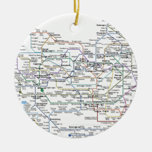 Seoul Subway Map Ceramic Tree Decoration