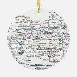 Seoul Subway Map Ceramic Tree Decoration