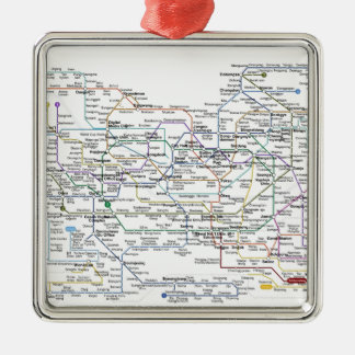 Seoul Subway Map Metal Tree Decoration