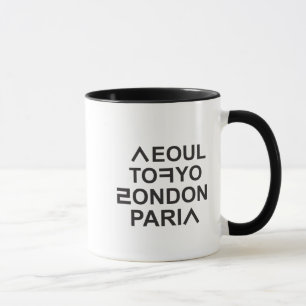 SEOUL TOKYO LONDON PARIS MUG