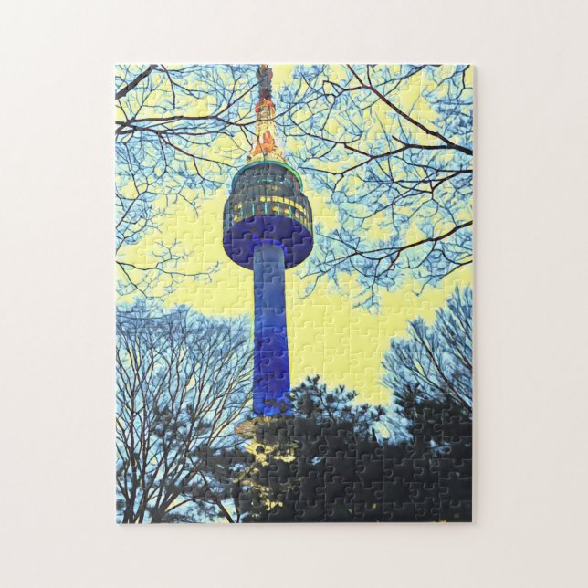 Seoul Tower Korea travel photography Jigsaw Puzzle (Vertical)