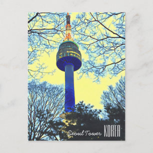 Seoul Tower Korea travel photography Postcard