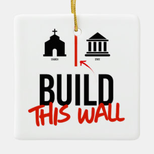 Separate Church and State Ceramic Ornament