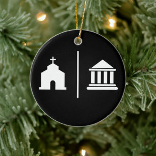 Separate Church and State Ceramic Tree Decoration